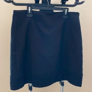 LOFT Black lined skirt. Size 8